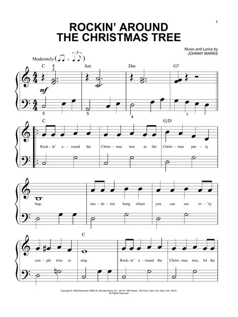 rockin around the christmas tree piano vocal sheet music PDF