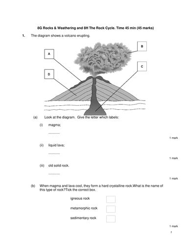 rocks and weathering questions and answers Doc