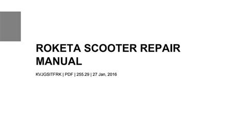 roketa scooter repair manual Epub