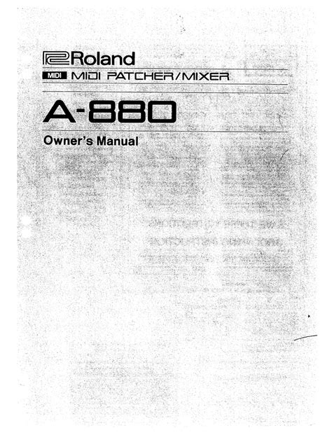 roland a 880 manual Epub