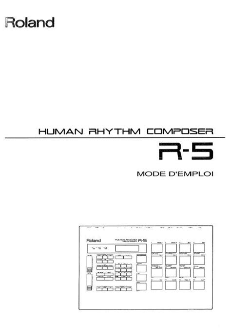 roland r 5 manual Kindle Editon