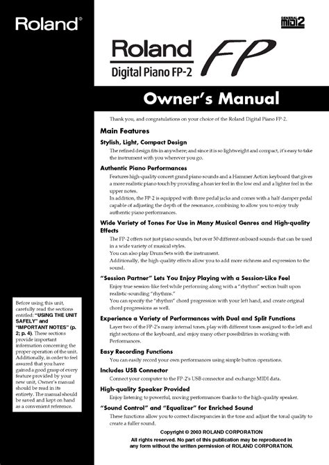 roland speaker owners manual PDF