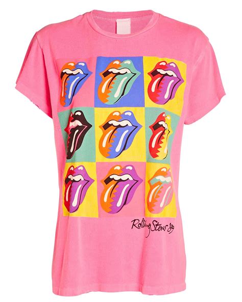 rolling stones tee shirts pink