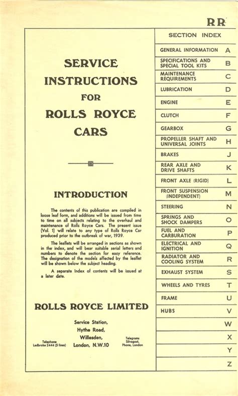 rolls royce manual pdf Epub