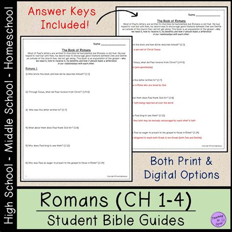 romans study questions and answers Reader