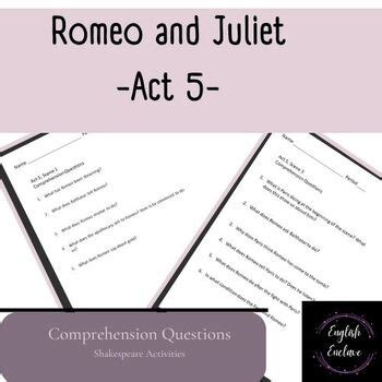 romeo and juliet act 4 packet answers Reader