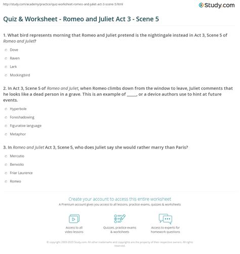 romeo and juliet questions and answers act 3 scene 5 Doc