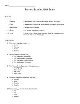 romeo and juliet test and answers Epub