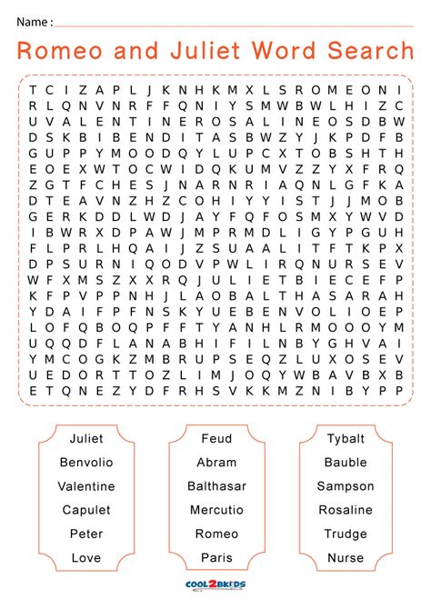 romeo and juliet word search 1 answer Kindle Editon