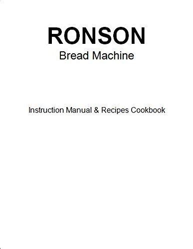 ronson breadmaker 9110 instruction manual Reader