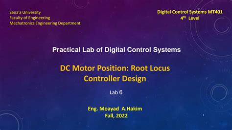 root locus design for digital dc motor position control Kindle Editon