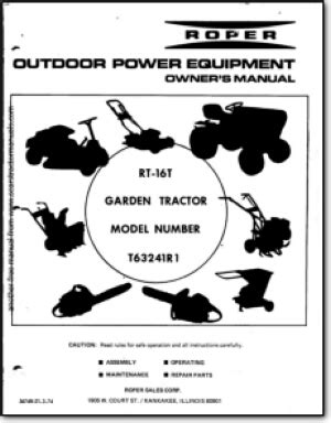 roper 10 lawn tractor manual Kindle Editon