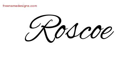 roscoe name black and white