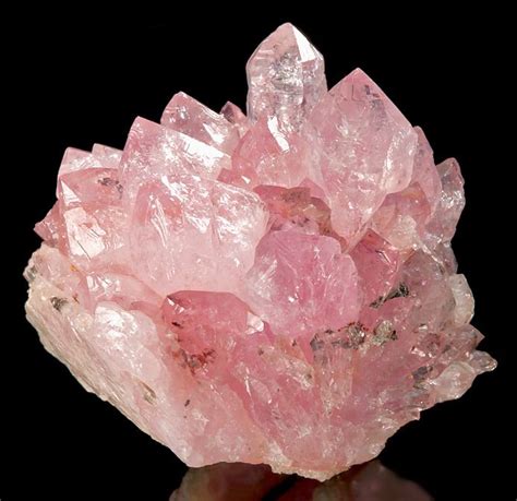 rose quartz crystal cluster