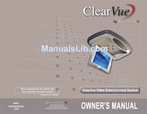 rosen clearvue overhead monitor owners manual Kindle Editon