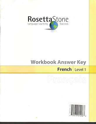 rosetta stone french 1 answer key Doc