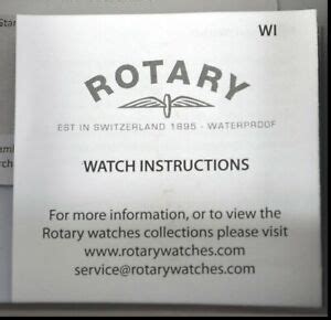 rotary 500c watches owners manual PDF