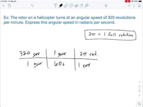 rotations per minute to radians per second