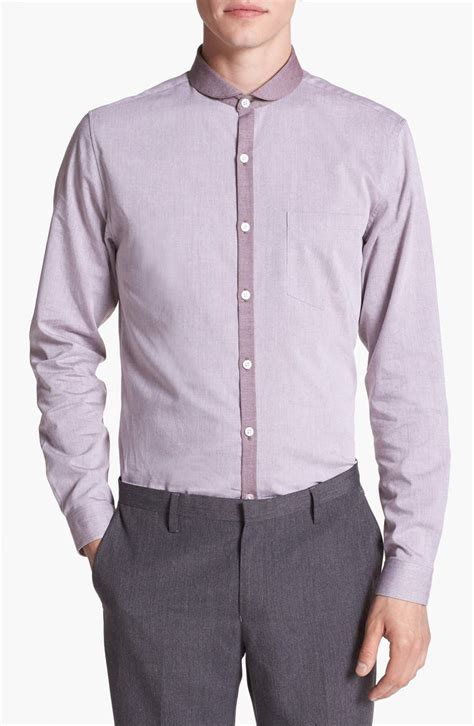 round collar dress shirt