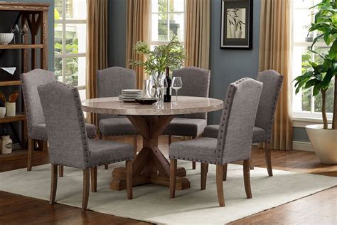 round dining table for 6 with chairs