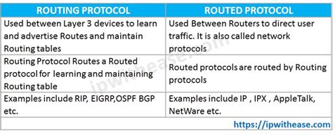 routing and routed protocols