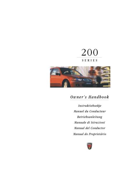 rover 200 service repair manual PDF