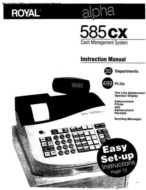 royal 585cx manual pdf Reader