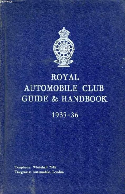 royal automobile club guide and handbook193637 Epub