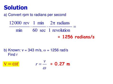 rpm to rad s calculator