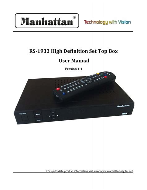 rs 1933 high definition set top box user manual Doc