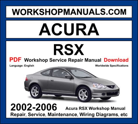 rsx type s service manual Kindle Editon