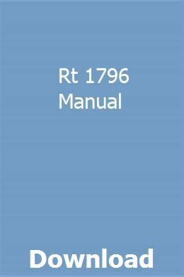 rt 1796 manual pdf Kindle Editon