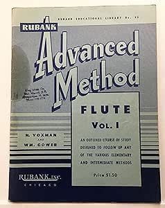 rubank advanced method flute vol 1 rubank educational library no 95 PDF