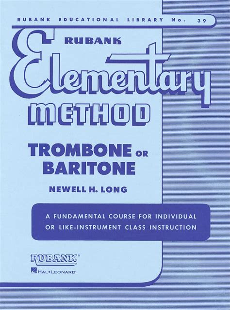 rubank elementary method trombone or baritone rubank educational library Epub