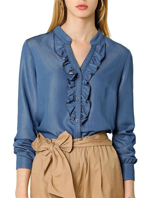 ruffle button down shirt