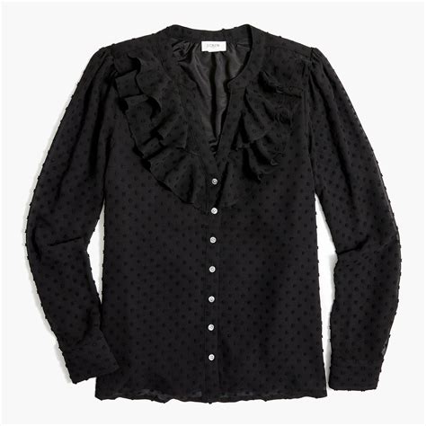 ruffle button up shirt