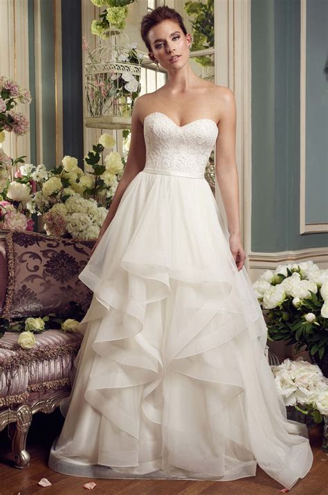 ruffle wedding dress