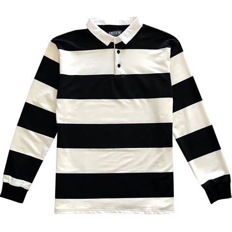 rugby shirt black and white