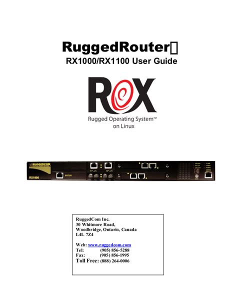 ruggedcom rx1000 user guide Doc