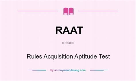 rules acquisition aptitude test raat Kindle Editon