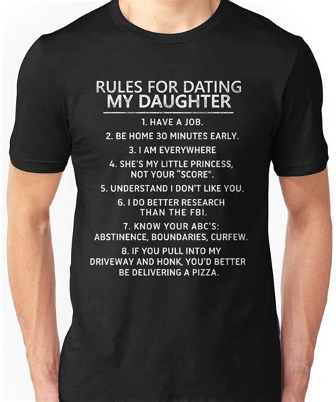 rules for dating my daughter t shirt