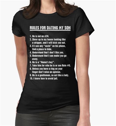 rules for dating my son shirt