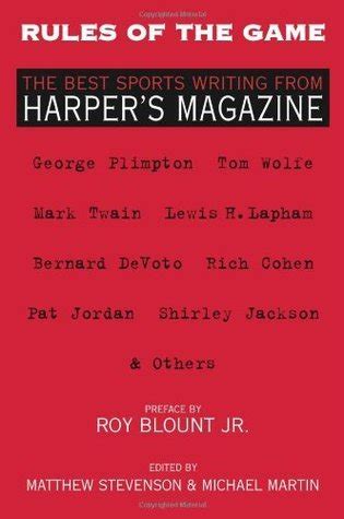 rules of the game the best sports writing from harpers magazine the american retrospective series Doc