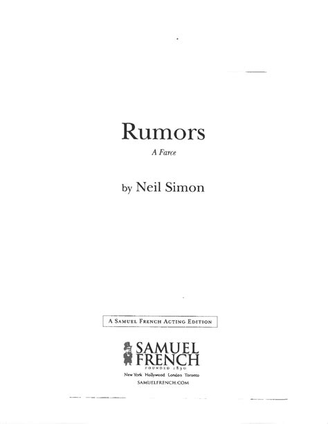 rumors neil simon full script Ebook Reader