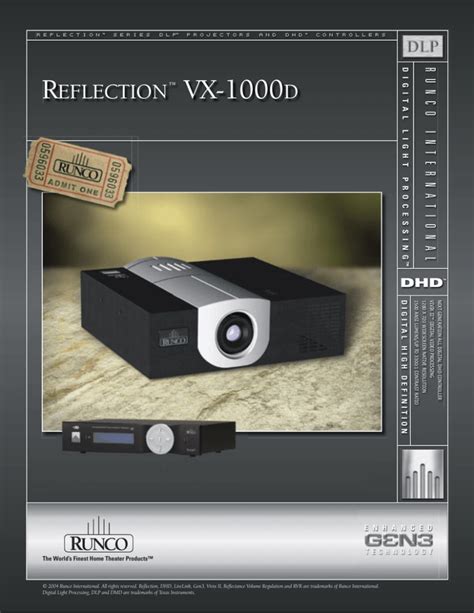 runco vx 1000d user guide PDF