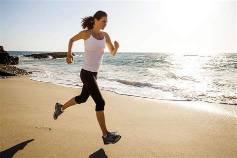 running on the beach