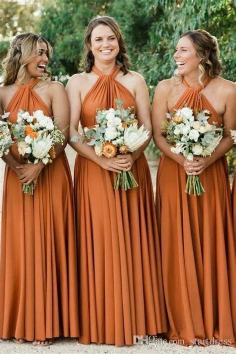 rust bridesmaid dress