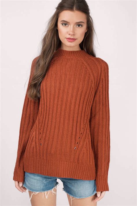 rust colored sweater