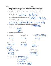 rutgers math placement test