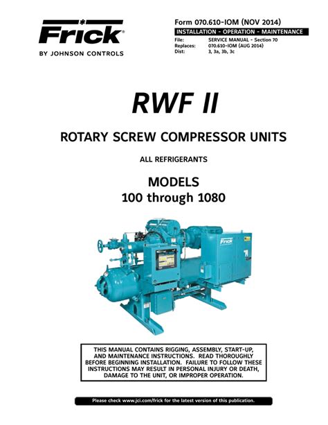 rwf compressor manual pdf Reader